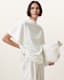 Leslie Satin Short Sleeve Top