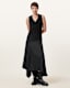 Pia Satin Asymmetric Maxi Skirt