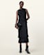 Nyla Sleeveless Shirred Midi Dress