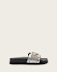 Ellie Studded Buckle Leather Sliders
