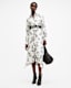 Skye Floral Asymmetric Hem Midi Dress