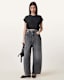 Mira Cropped Satin Drawcord T-Shirt