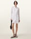 Meg Shirred Mini Shirt Dress