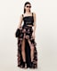 Cavarly Floral Print Maxi Skirt