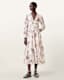 Zora Floral Ruffle Midi Dress
