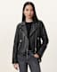Dalby Slim Fit Leather Biker Jacket