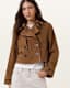 Hendry Cropped Suede Trench Coat