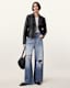 Vela Slim Fit Leather Biker Jacket