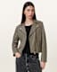 Dalby Slim Fit Leather Biker Jacket
