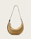 Half Moon Waxed Cotton Shoulder Bag