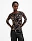 Edana Leopard Print Mesh Top