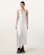 Alexia V-Neck Metallic Midi Slip Dress