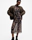 Hanna Mesh Animal Print Midi Dress