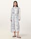 Delphine Floral Print Midi Shirt Dress
