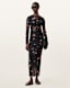Kathy Print Mesh Maxi Dress