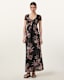 Gabby Floral Print Mesh Maxi Dress