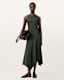Pia Asymmetric Satin Dress