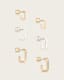 Tia Hexagon Hoop Earring Set