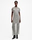 Giana Metallic Open Stitch Midi Dress