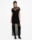 Giana Metallic Open Stitch Midi Dress