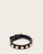 Mica Studded Leather Buckle Bracelet