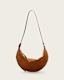 Half Moon Large Suede Crossbody Bag