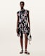 Fleur Printed Asymmetric Mini Dress