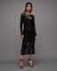 Rosalie Embellished Leopard Midi Dress