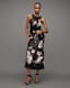 Alula Mars Print Silk Blend Maxi Dress