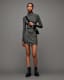 Juliette Roll Neck Metallic Mini Dress