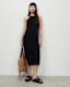 Mako Embroidered Crochet Trim Midi Dress