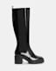 Natalia Knee High Shine Leather Boots