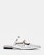 Shar Metallic Leather Flat Shoes