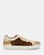Sheer Leopard Print Leather Trainers