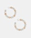 Hallie Two Tone Beaded Hoop Earrings