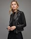 Dalby Slim Fit Leather Biker Jacket