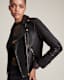 Dalby Slim Fit Gold Leather Biker Jacket
