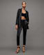 Aleida Mid-Rise Tapered Shiny Trousers