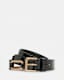 Dakota Leather Hexagon Link Belt