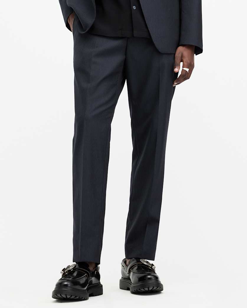 Shop Howling Pinstripe Straight Fit Trousers