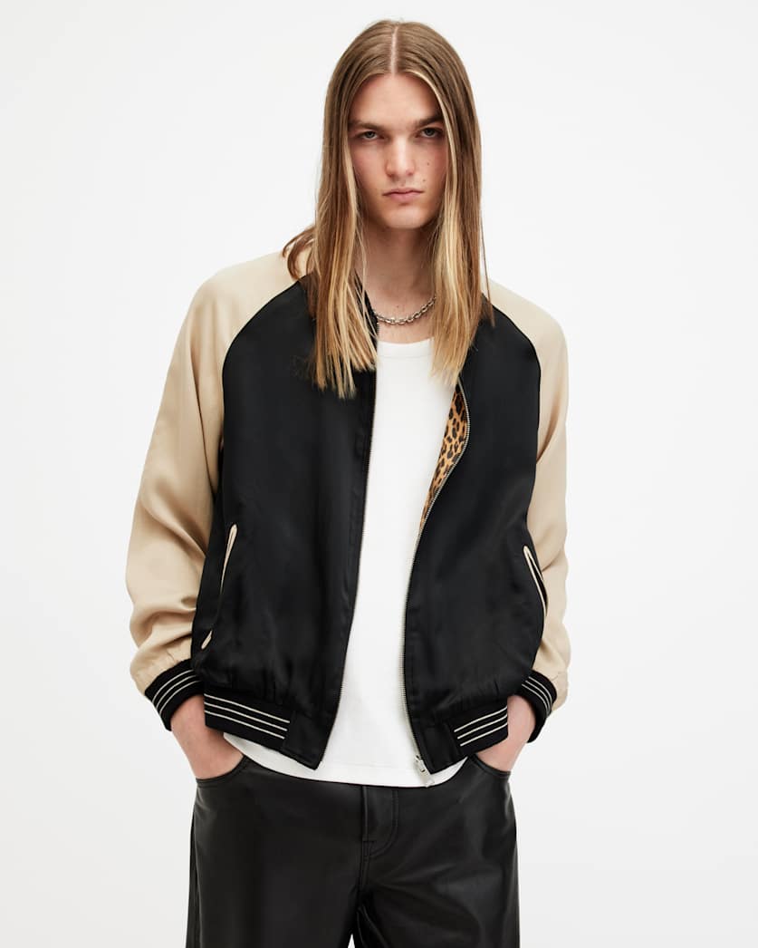 Tour Reversible Leopard Print Bomber Jacket