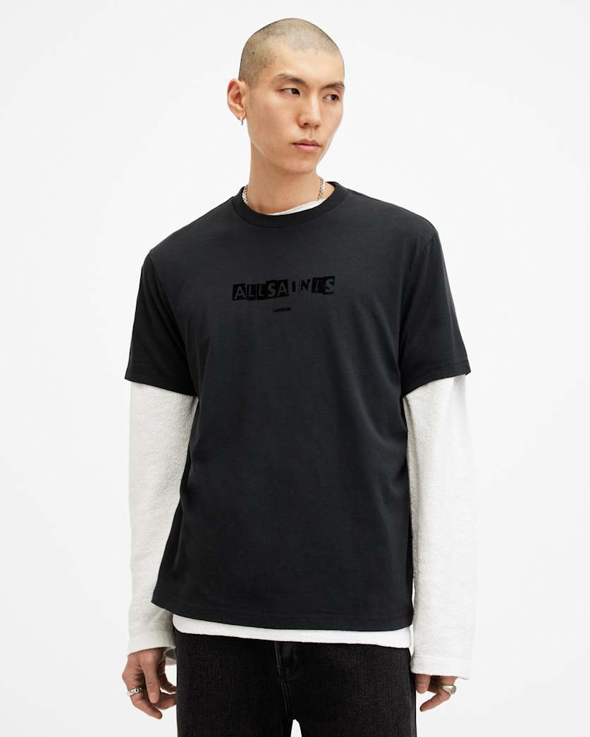 Montage Flocked Logo Relaxed Fit T-Shirt