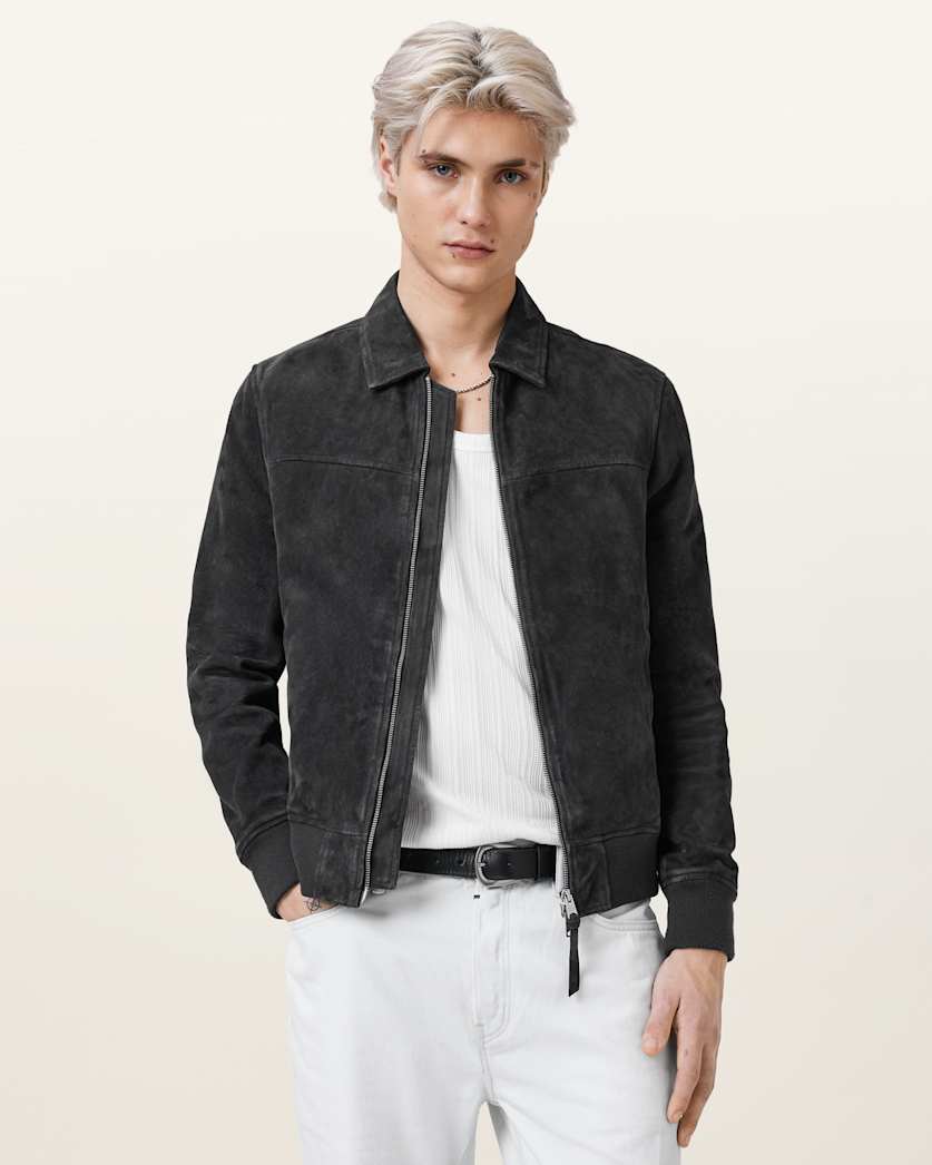 Rashford Suede Ribbed Trim Jacket