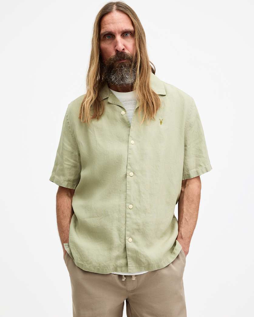 Audley Hemp Relaxed Fit Ramskull Shirt