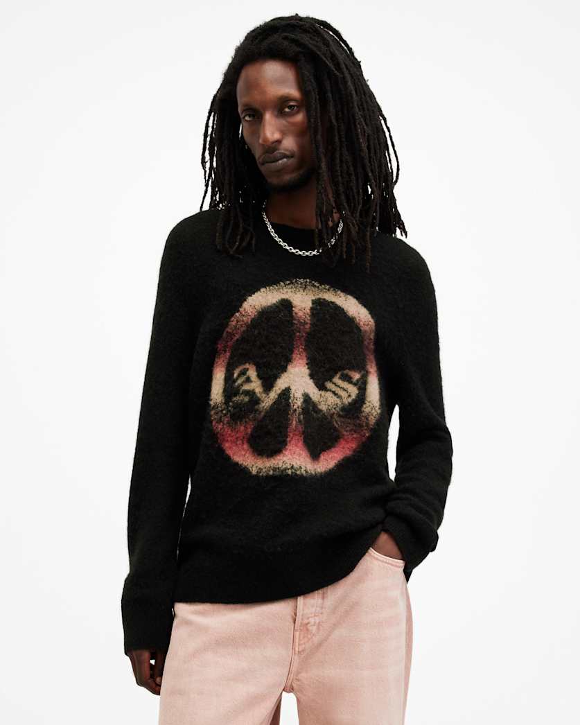 Peace Jacquard Oversized Jumper