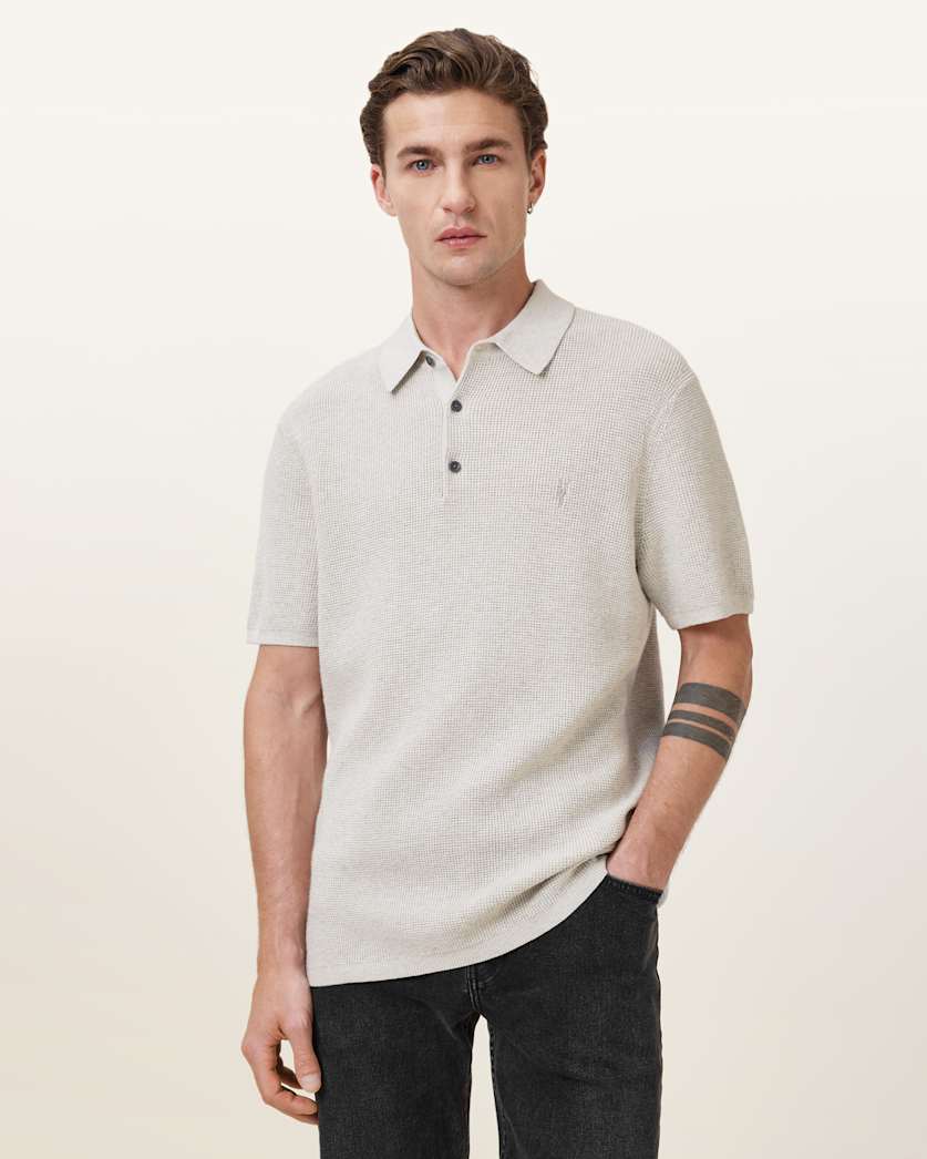 Aspen Waffle Texture Ramskull Polo Shirt