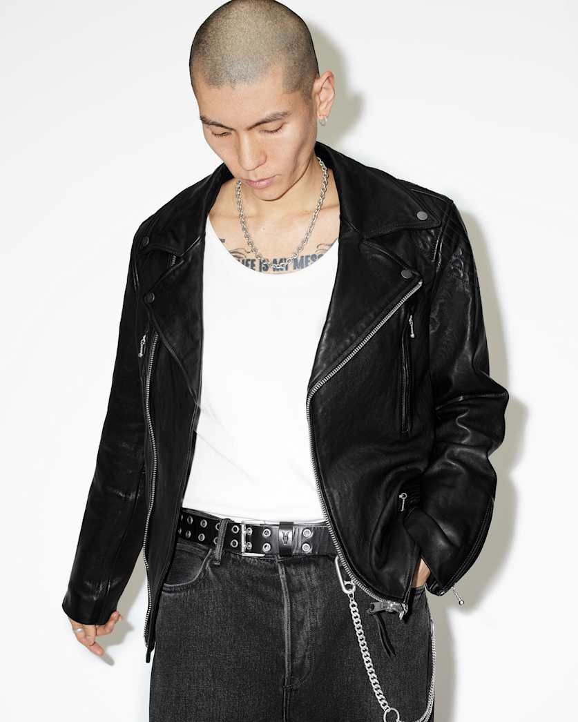 Thurman Zip Up Leather Jacket