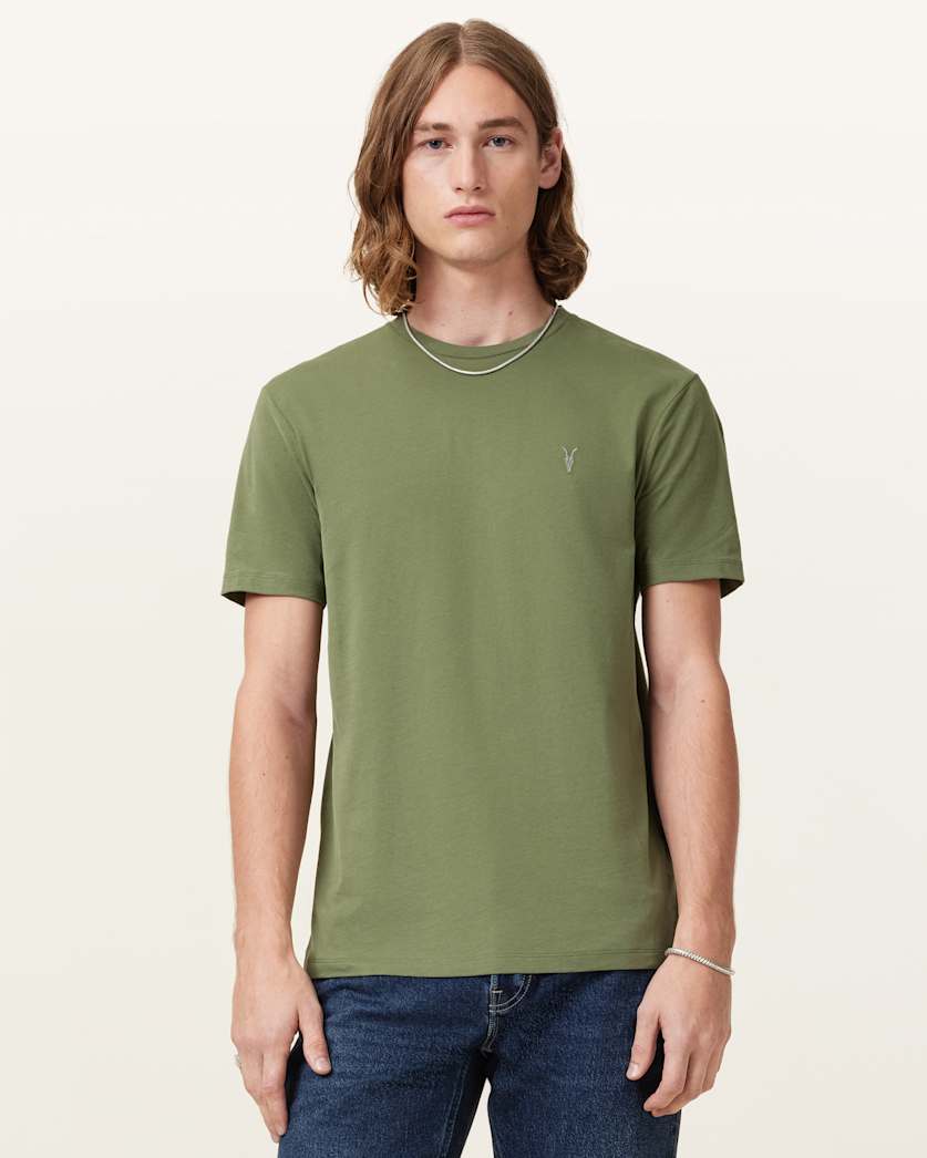 Brace Brushed Cotton Crew Neck T-Shirt