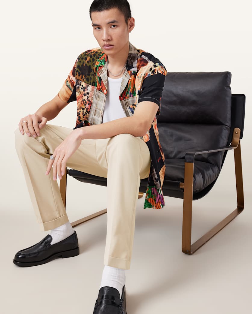 Tallis Slim Fit Cropped Trousers