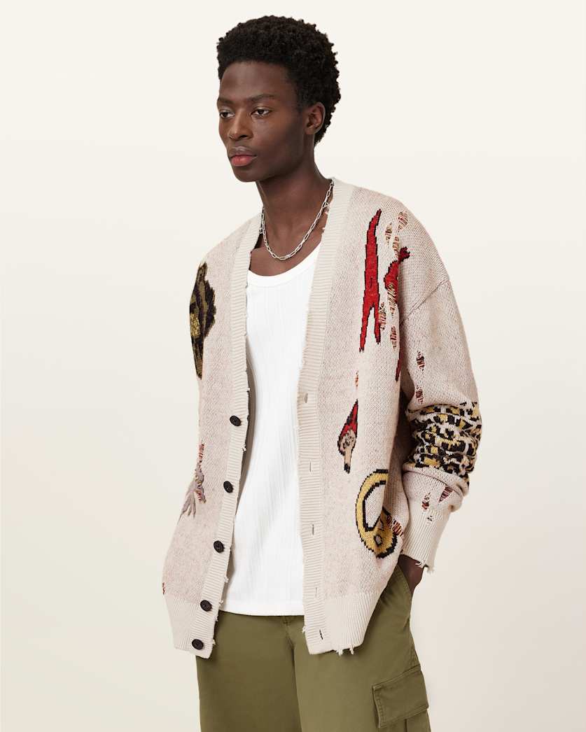 Jay Relaxed Jacquard Cardigan